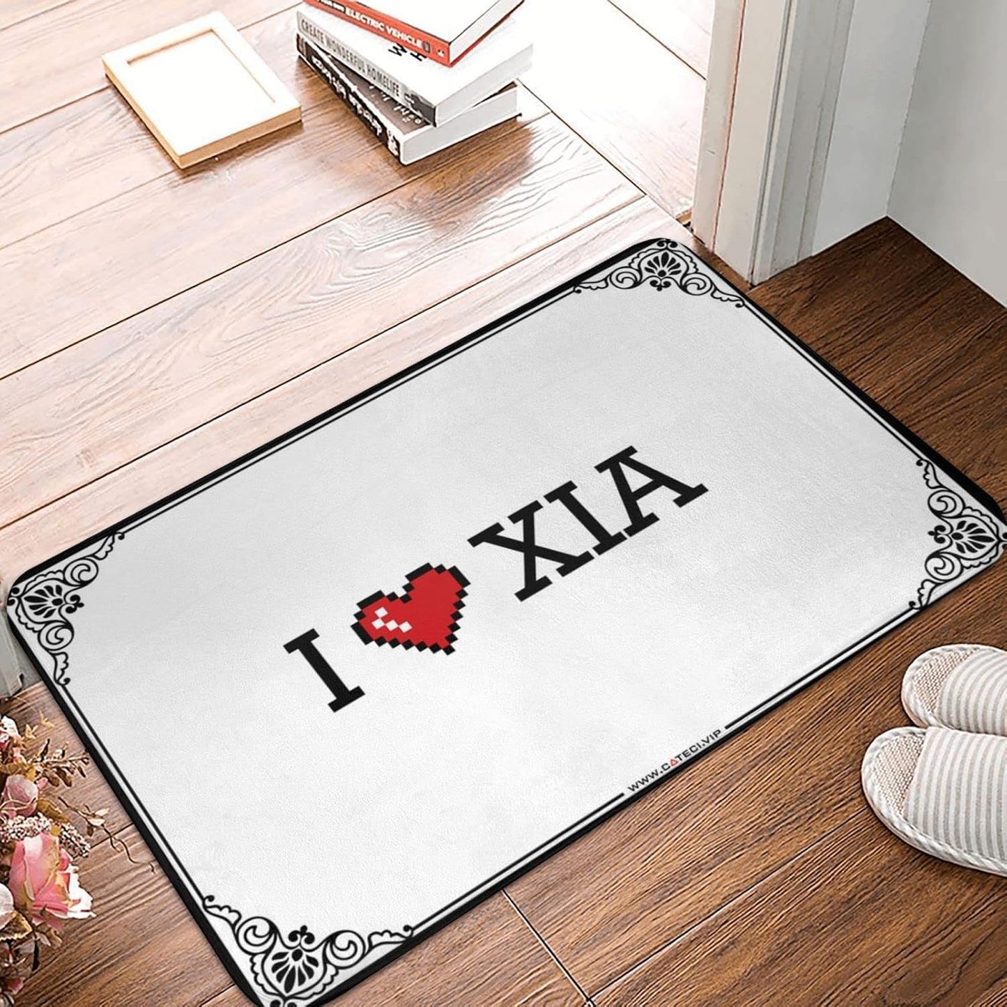 Neutral Outdoor Carpet - Resistant Bath Soft Touch & Foot Warm Feel | Abstract Area Quality Bubble Mat Tub Spa Massager I Love Xia(65X90CM)