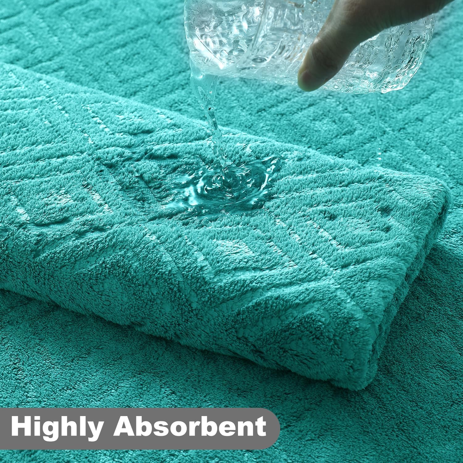 Smuge 18-Piece Bath Towel Set, Include 6 Bath Towel Sheets, 6 Hand Towels and 6 Washcloths - Highly Absorbent Quick Dry 100% Microfiber,Ultra Soft Bathroom Towel Set (Sea Blue)