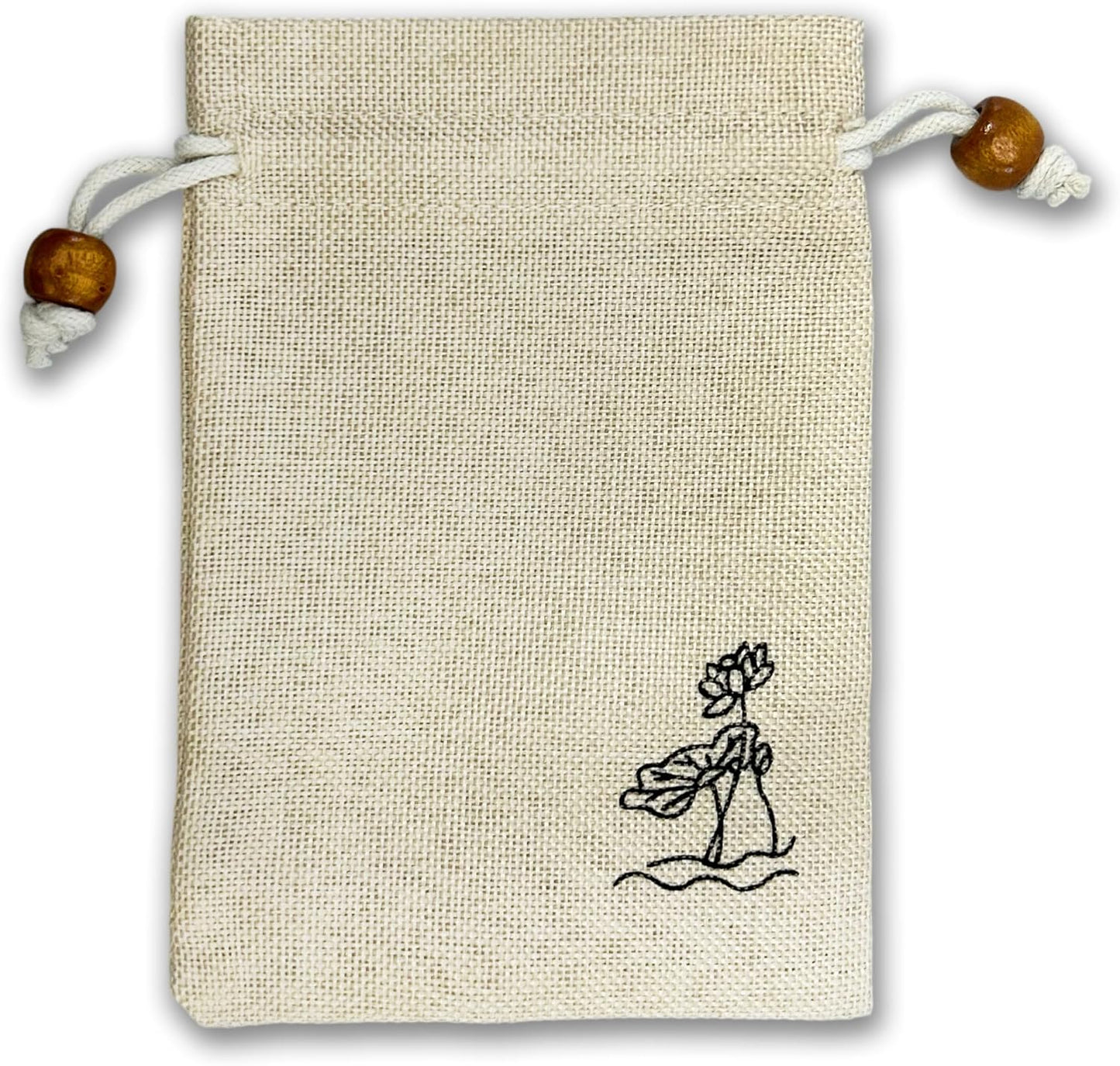 Drawstring Burlap Gift Bags Empty Sachet Bags for Lavender, Soft Breathable Washable Pouches, Storage Bags for Organizing. (Beige-50, 3.94 * 5.51 inch)