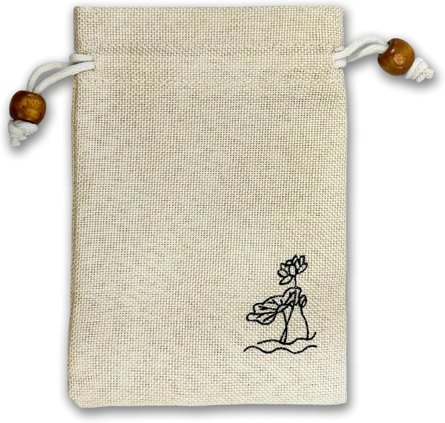 Drawstring Burlap Gift Bags Empty Sachet Bags for Lavender, Soft Breathable Washable Pouches, Storage Bags for Organizing. (Beige-50, 3.94 * 5.51 inch)