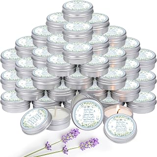 MTLEE 50 Pcs Greenery Baby Shower Scented Candles for Boy Gift Travel Tin Candle Aromatherapy Candle Favors for Winter Baby Shower Favors Wedding Gifts, Compound Scent Essential Oil