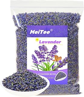 Dried Lavender Buds, Natural Lavender Flowers (7oz / 200g) for Weddings Parties Wardrobes Drawers Sachets Soap Making DIY Projects