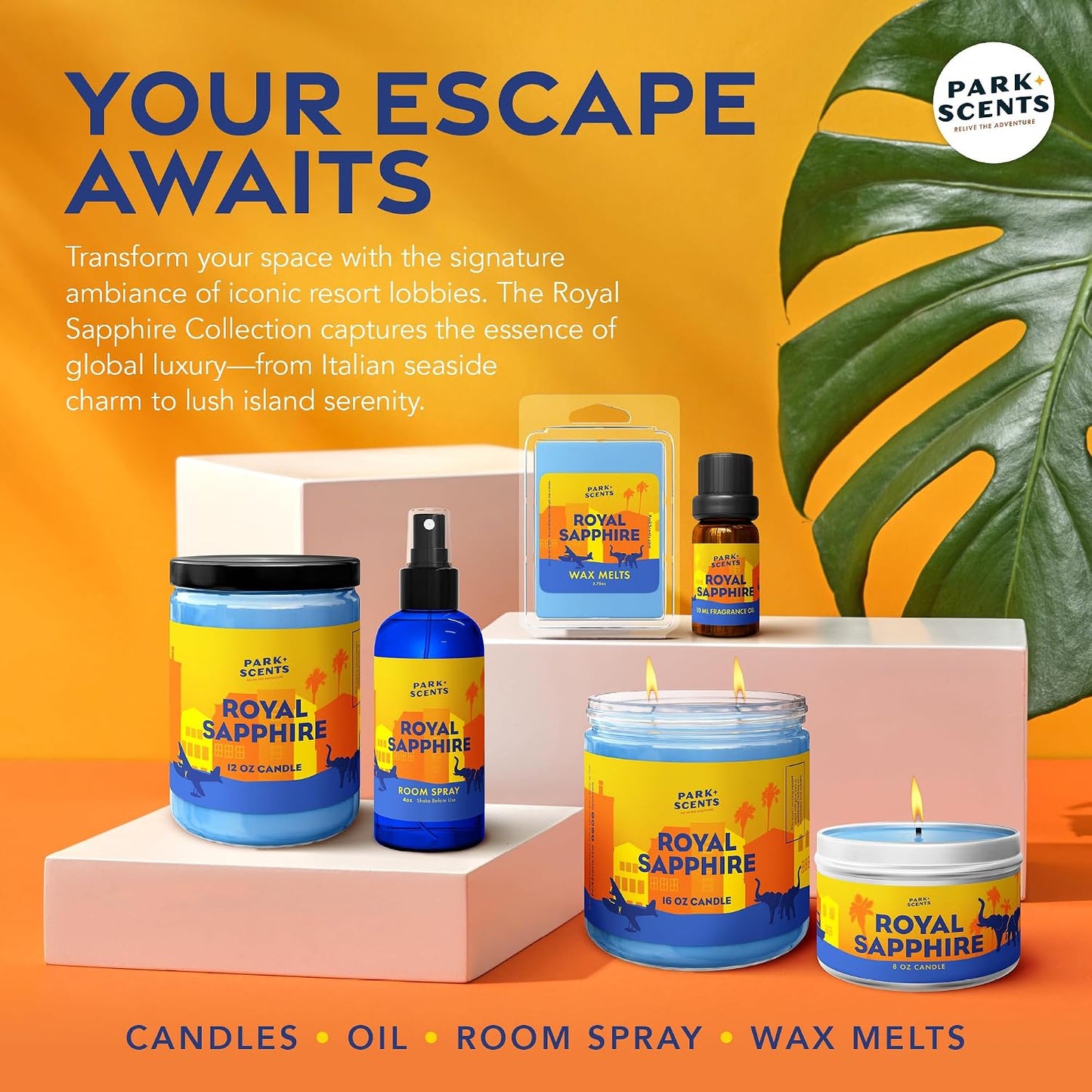 Park Scents Royal Sapphire – Theme Park Resort Hotel Fragrance Room Spray – Jasmine Citrus Amber Ylang Ylang – Luxury Air Freshener Spray – Birthday Gifts for Women, Sister, Hostess, Best Friend (4oz)