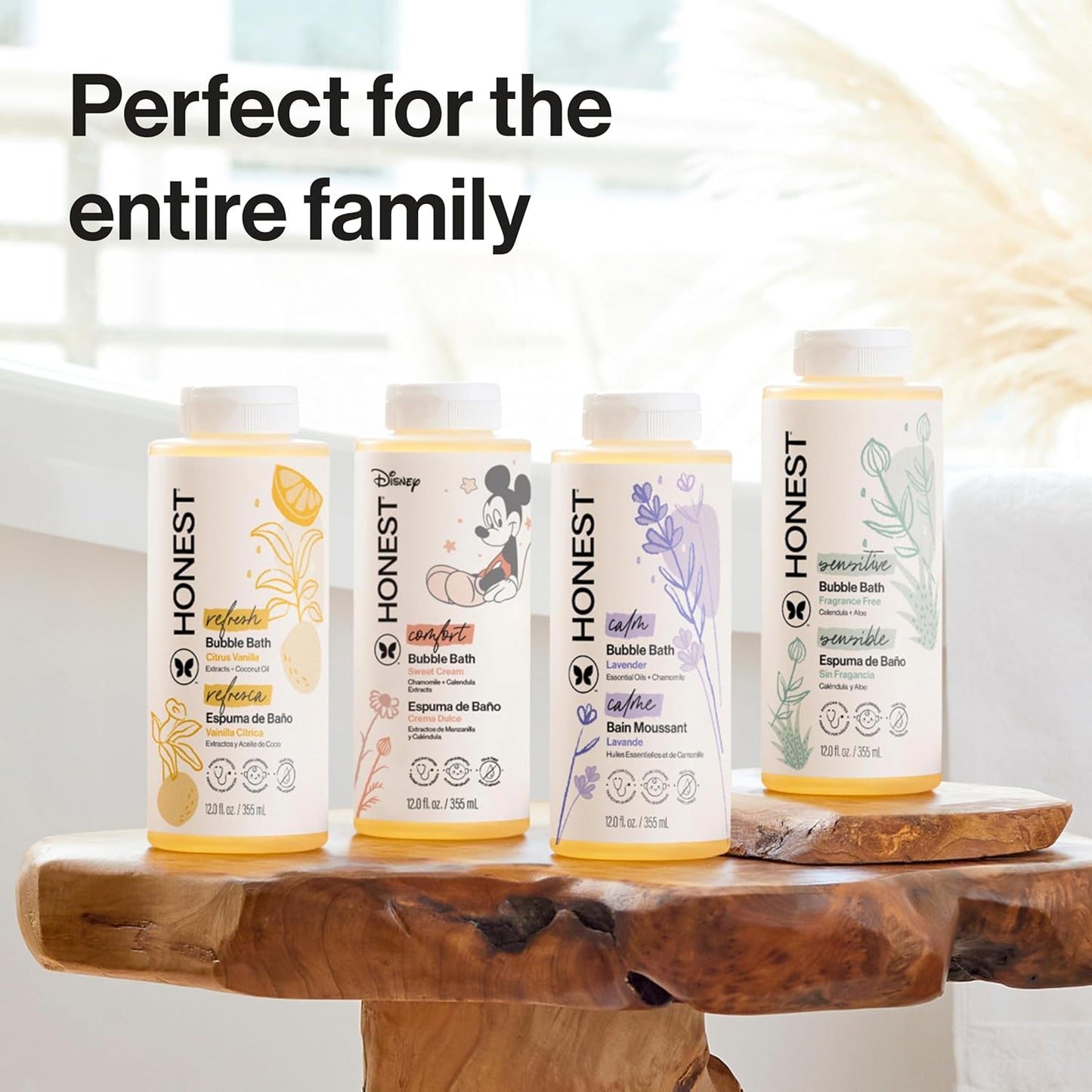 The Honest Company Foaming Bubble Bath Gentle for Baby, Naturally Derived, Tear-free, Hypoallergenic, Fragrance Free, Sensitive, 12 fl oz
