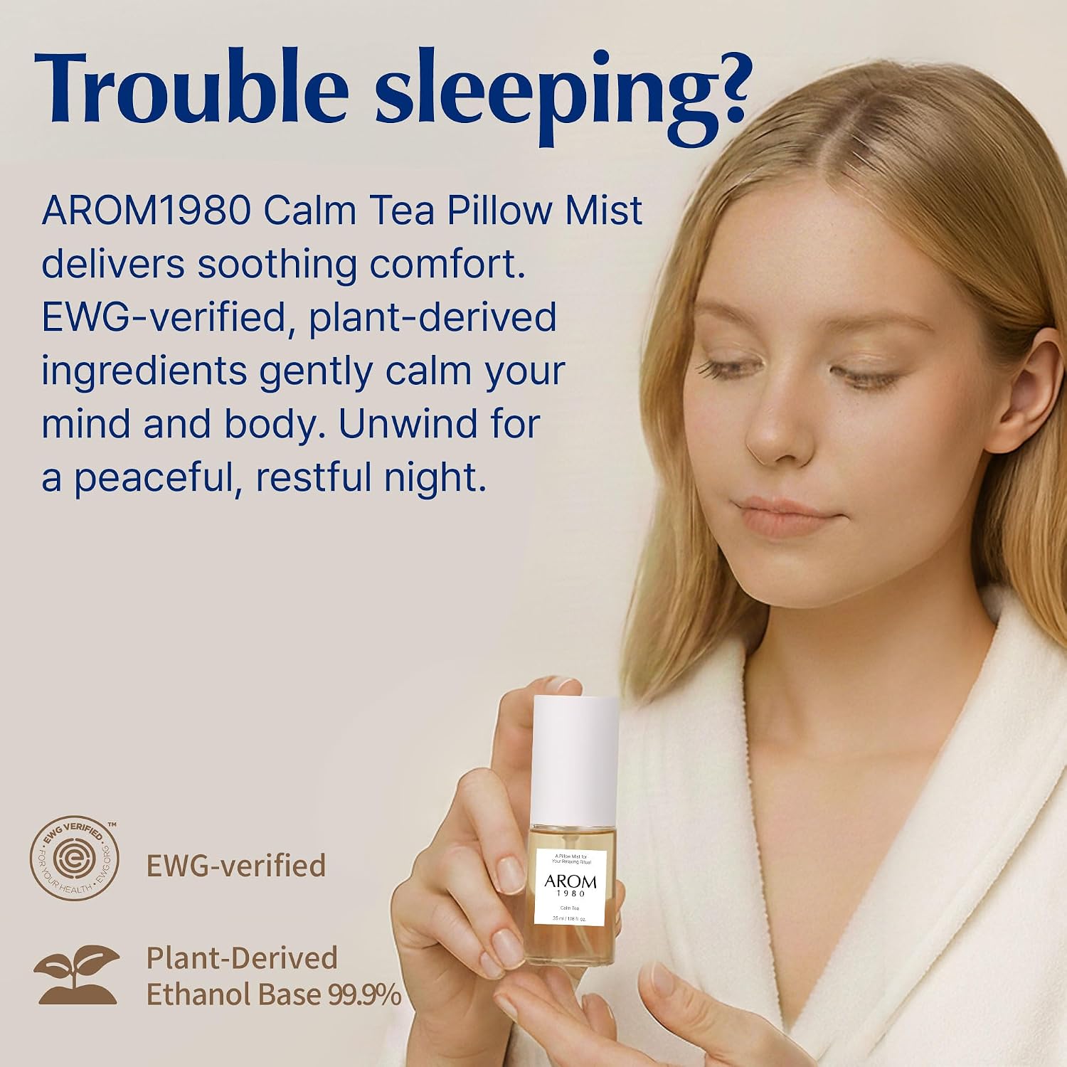 Pillow Mist – Premium Pillow Spray for Relaxing Sleep, Calming Aromatherapy, Vegan Formula, Safe for Bedding – Made in Korea, 35 ml / 1.18 fl oz (Calm Tea)