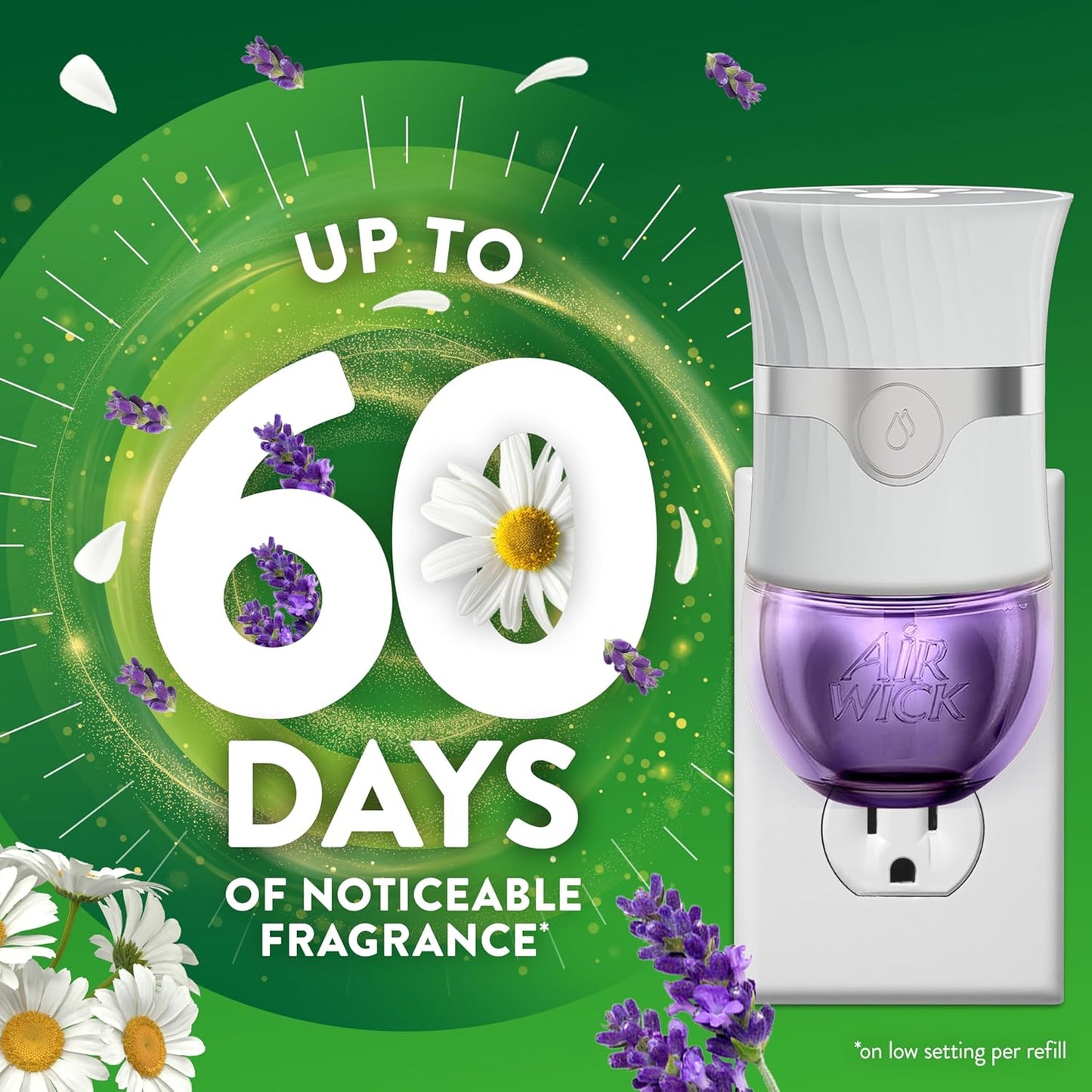 Air Wick Plug in Scented Oil Refill, 10ct, Lavender & Chamomile, Air Freshener, Essential Oils, Eco Friendly