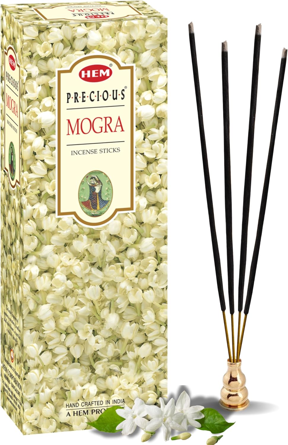 Precious Mogra - Box of Six 20 Stick Tubes, 120 Sticks Total - HEM Incense