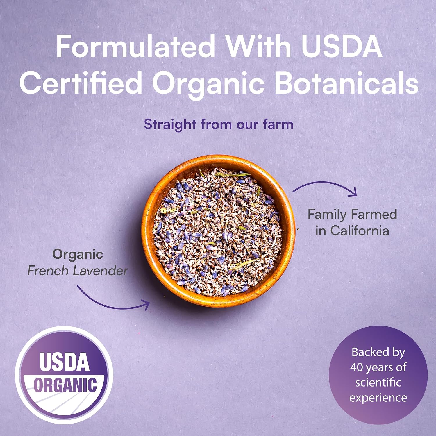 100% All Natural Dried French Lavender Flower Buds | Organic, Non-GMO | Skin Care, Crafts, Tea, Sachets, Potpourri | Made in the USA | 5.5 oz