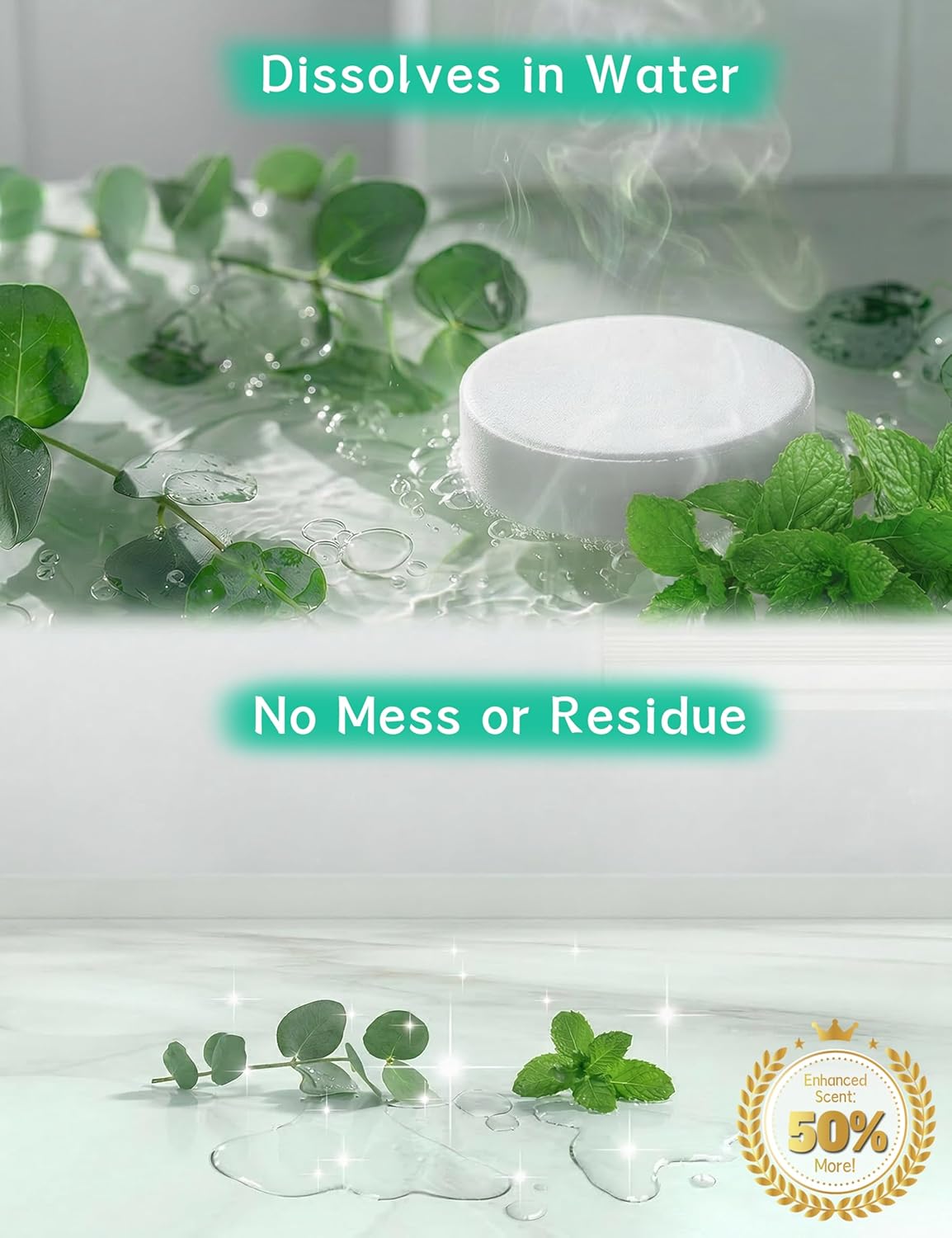 Shower Steamers Aromatherapy 15 Pack, Menthol & Eucalyptus Shower Bombs with Natural Essential Oils, Quick Relief Nasal Congestion, Relaxation & Self Care Gifts for Women & Men
