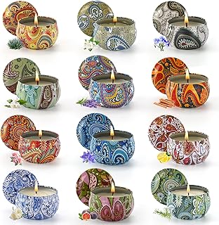 Scented Candles Gift Set,12 Pack Candles for Home Scented, 300 Hour Long-Lasting Soy Wax Aromatherapy Candle Set, Spring Home Refresh & Housewarming Gifts for Women