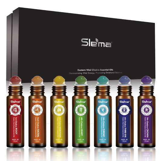 Slema 7 Chakra Essential Oil Roll-On Gift Se