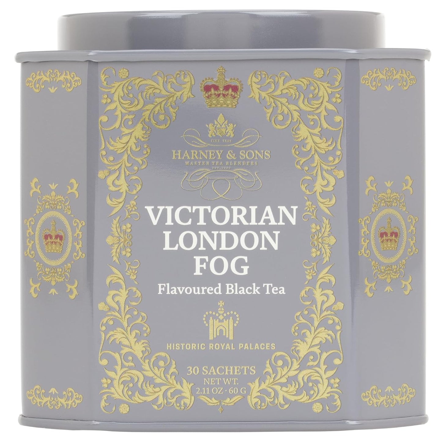 Harney & Sons Victorian London Fog Tea, Black & Oolong Tea with Vanilla, Citrus & Lavender, 30 Sachets