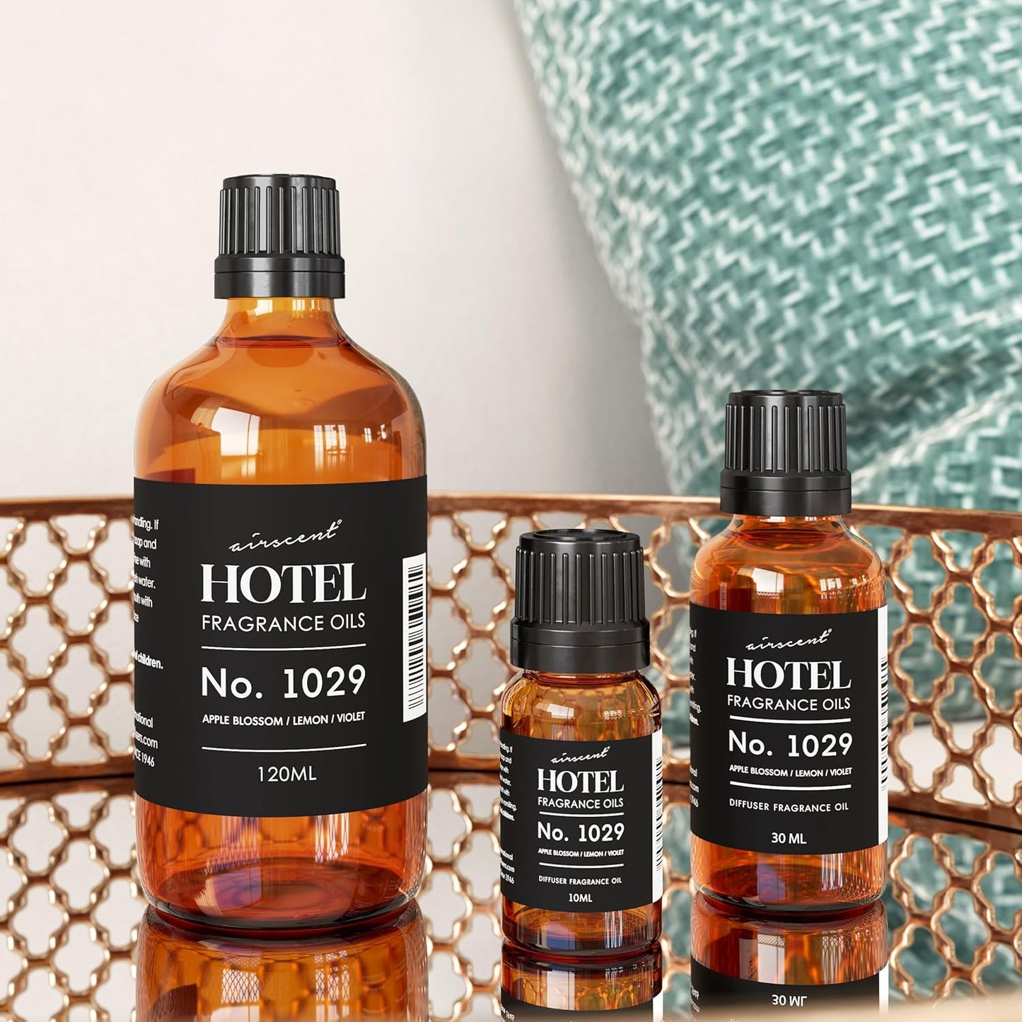 AirScent Hotel Diffuser Oil No. 1029 Inspired by The Floral Breeze Hotel Scent - Premium Fragrance Oil for Ultrasonic and Waterless Diffusers and Crafting - 30 mL, 1 fl oz Glass Bottle with Dropper