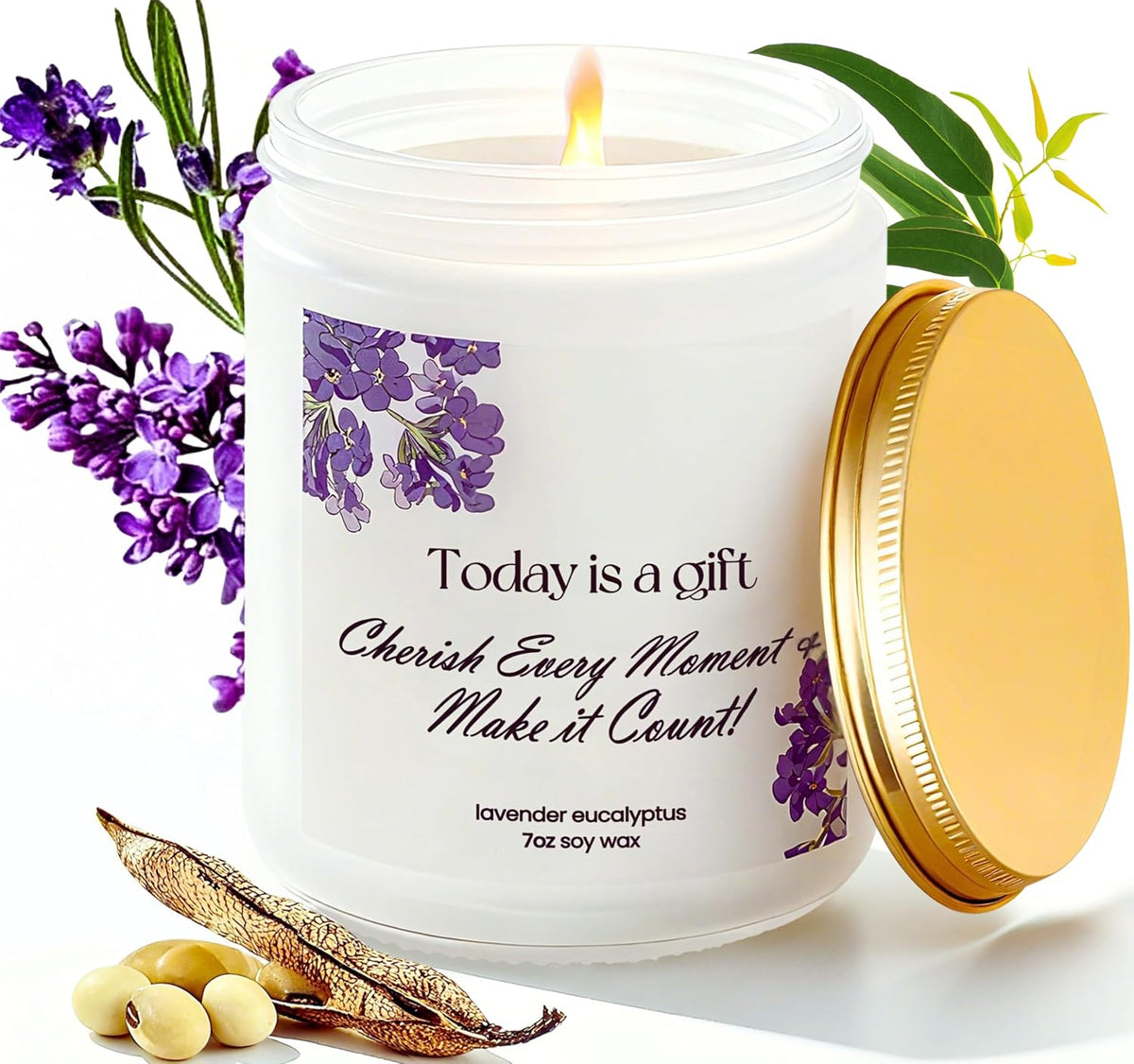 Lavender Eucalyptus Soy Candle 7oz