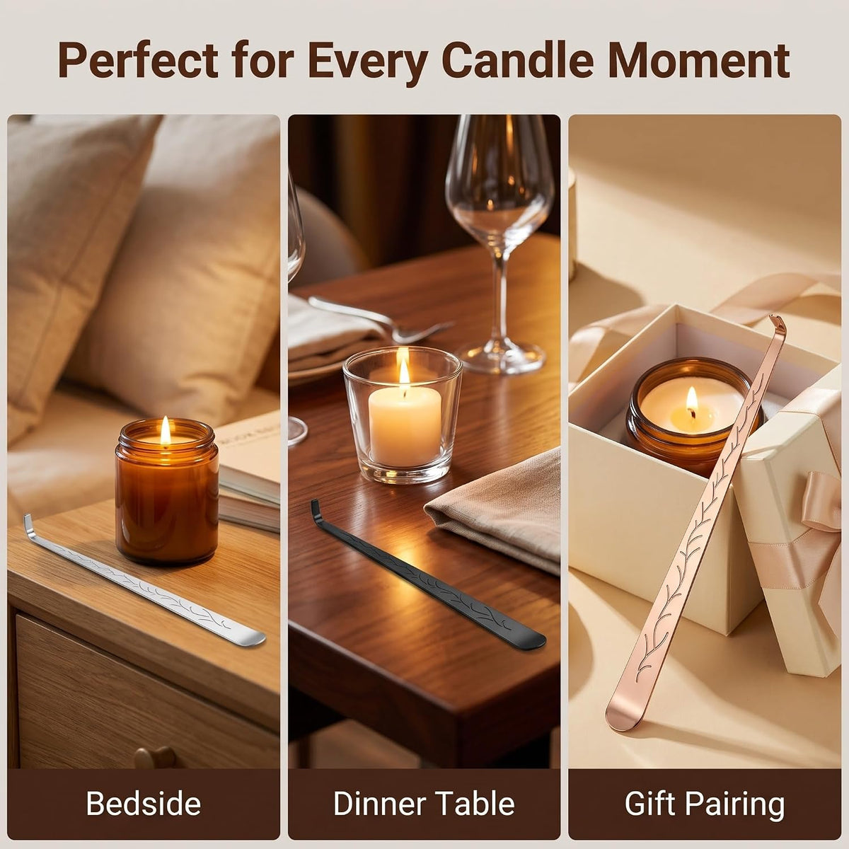 1 Pc Candle Wick Dippers Stainless Steel Wick Hook Candle Accessories for Putting Out Extinguish Candle Holders Wick Flame