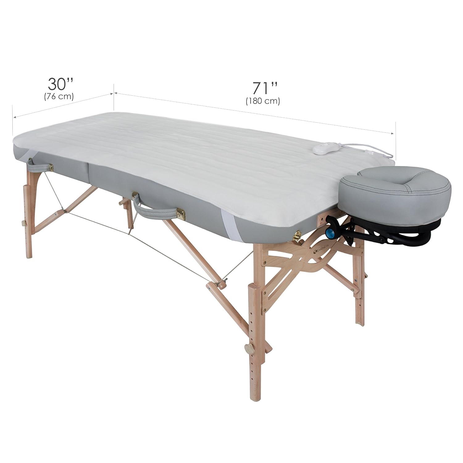 EARTHLITE Bodyworker’s Choice Massage Table Warmer – Adjustable Heat Settings, Soft Felt-Lined Heating Pad (30” x 71”) | Professional Quality Assurance