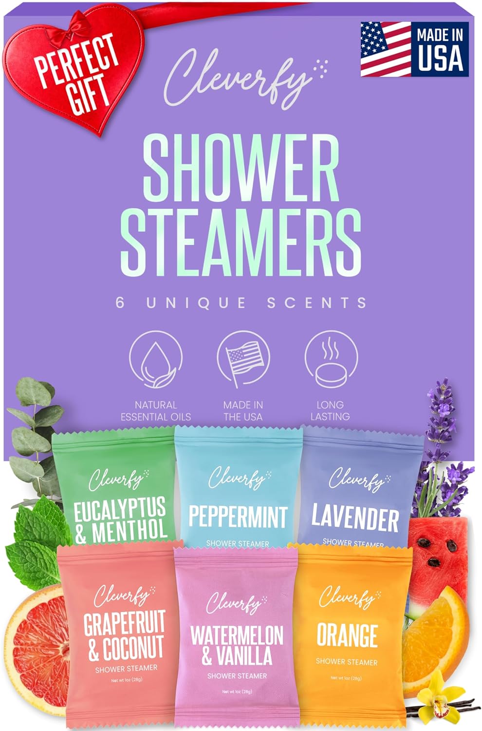Cleverfy Shower Steamers Aromatherapy for Women and Men – 6 x 2 Pack