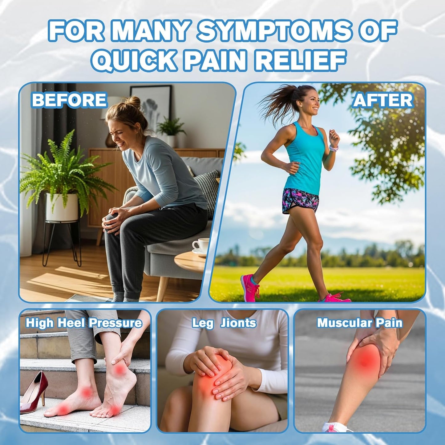 Herbal Foot Pain Relief Roll On - Muscle&Leg Pain Relief Roll-on for High Heels,Travel,Sports -Instant Cooling Relief for Feet Fatigue,Long Standing,First Aid Supplies,Stop Pain RollOn Extra Strength