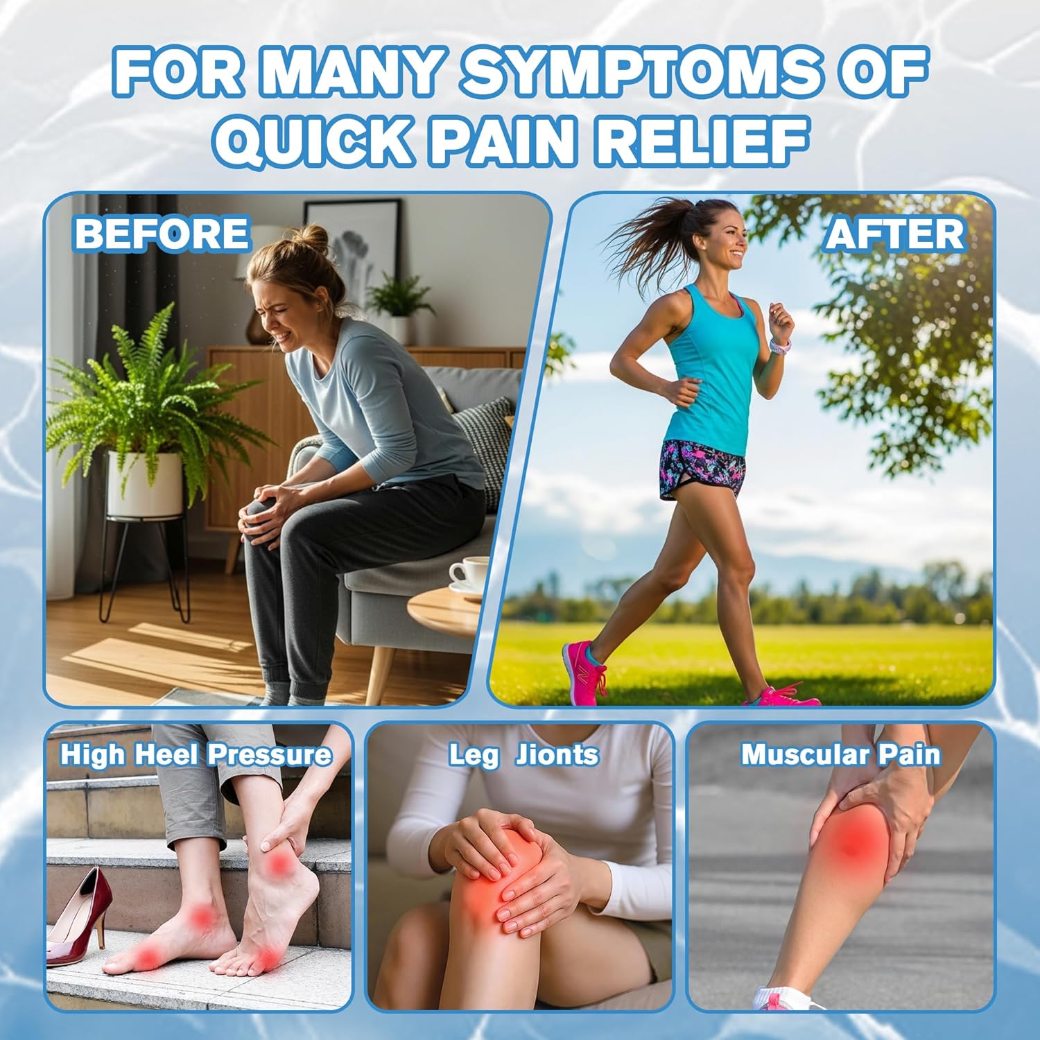 Herbal Foot Pain Relief Roll On - Muscle&Leg Pain Relief Roll-on for High Heels,Travel,Sports -Instant Cooling Relief for Feet Fatigue,Long Standing,First Aid Supplies,Stop Pain RollOn Extra Strength