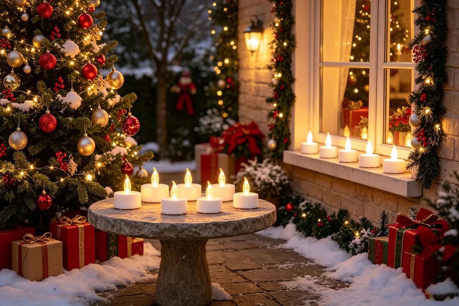 TSLVIC LED Battery Tea Light Candle - 100 Pack Flameless Candles Realistic and Bright Flickering Tealight Long Lasting 200 Hours for Holiday Celebration, Party, Home Decoration Warm White
