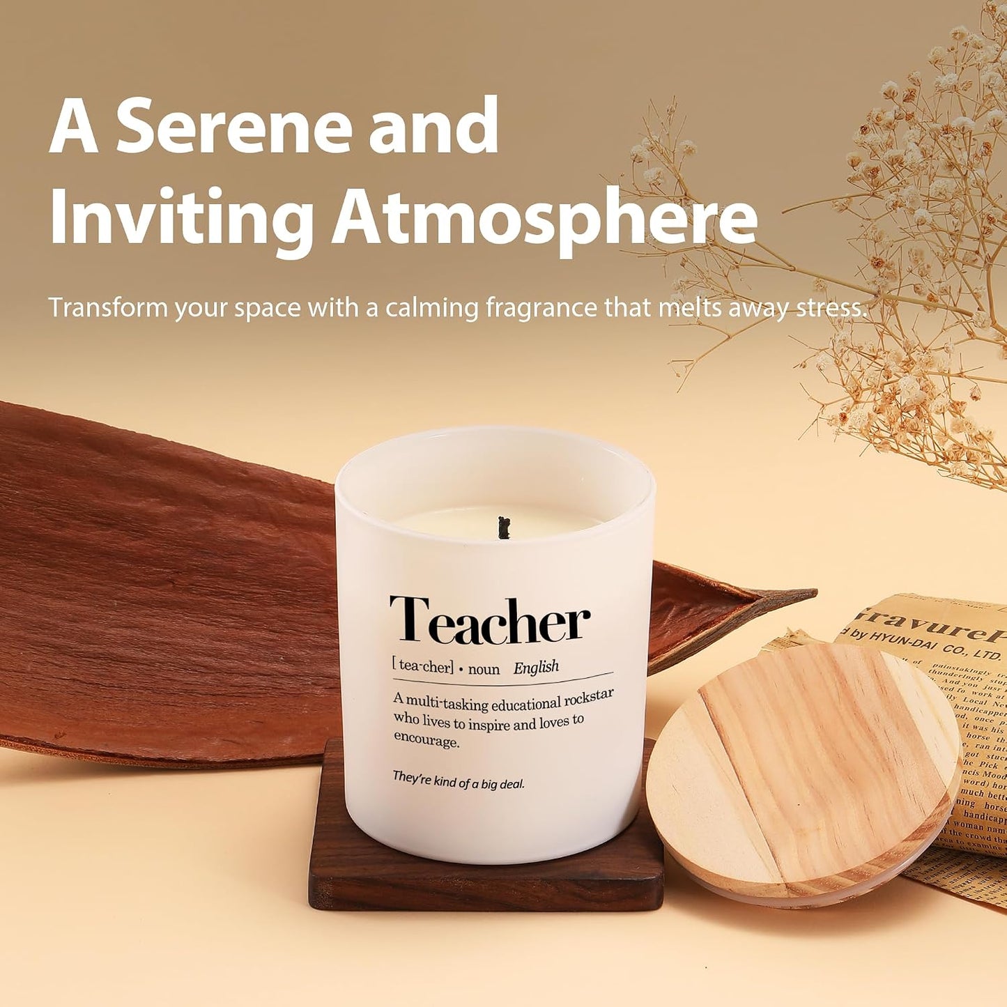 Teacher Definition Teacher Gifts Scented Candles Home Office Appreciation Gifts from Students End of the Year Gift to Professor Jar Candles Lavender Scent Soy Wax Candles 9.5 oz