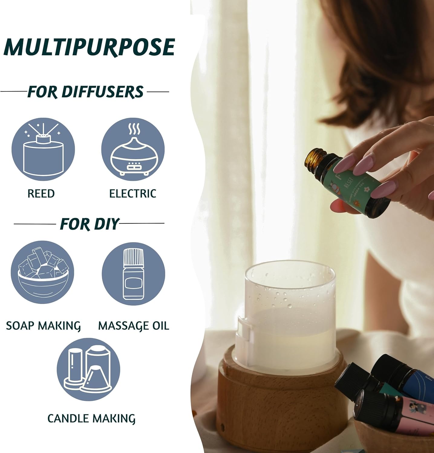 Folkulture Sleep Essential Oils Set for Diffuser | Set of 3 Aromatherapy Oils for Relaxation & Bedtime | Lavender, Eucalyptus & Rosemary | Calm Home Fragrance & Self-Care Gift