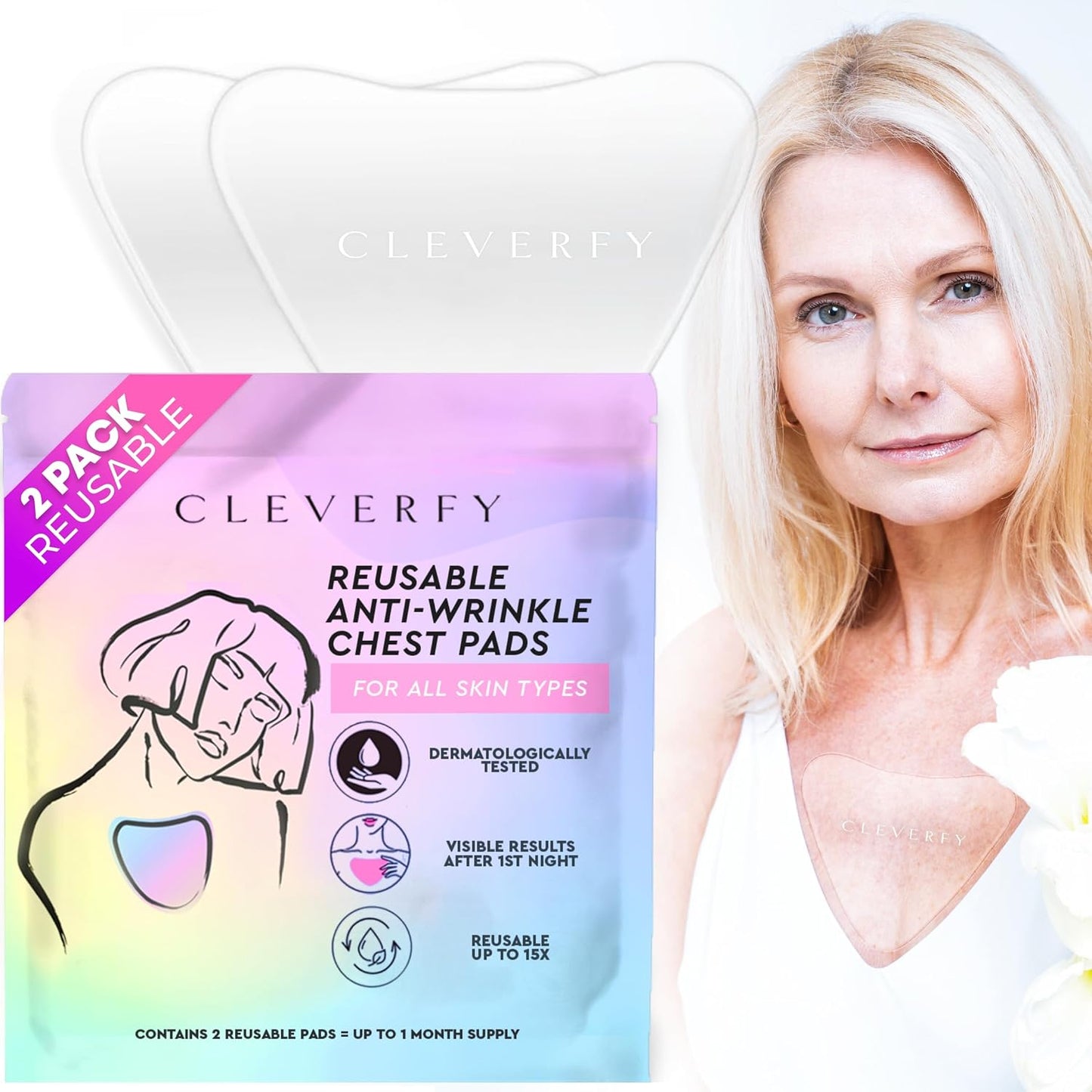 Cleverfy Self-Care Essentials: 6 Shower Steamers & 2-Pack VShape