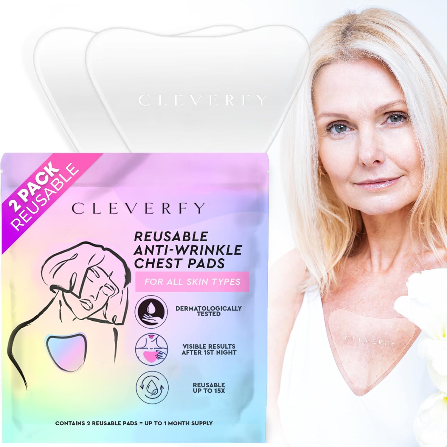 Cleverfy Self-Care Essentials: 6 Shower Steamers & 2-Pack VShape