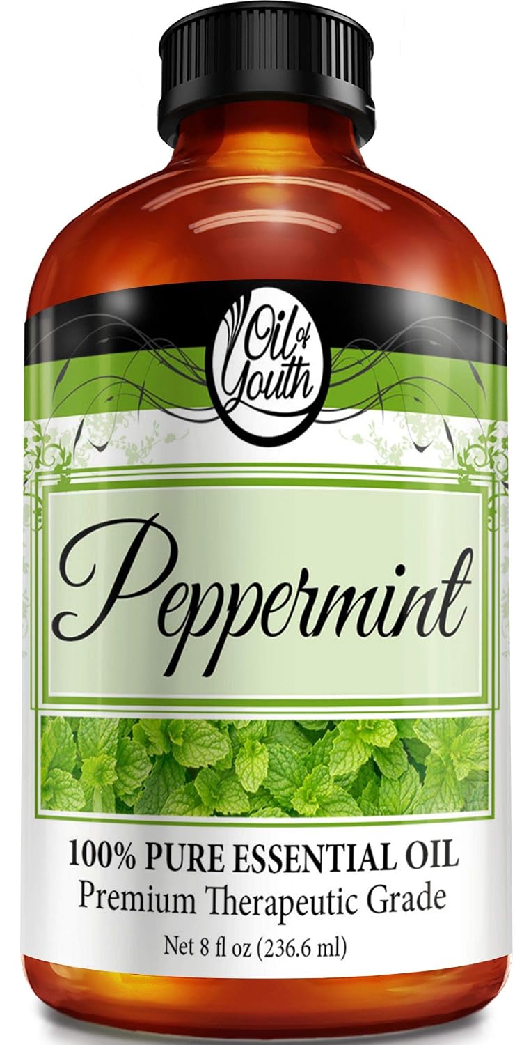 Oil of Youth Peppermint Essential Oil 8 oz - Aromatherapy Grade Bulk Peppermint Oil