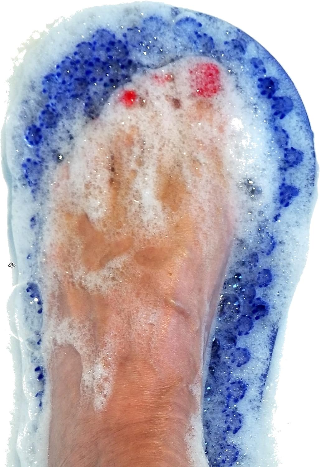 Soapy Soles Foot Scrubbing Pad & Massager, Pearl Blue