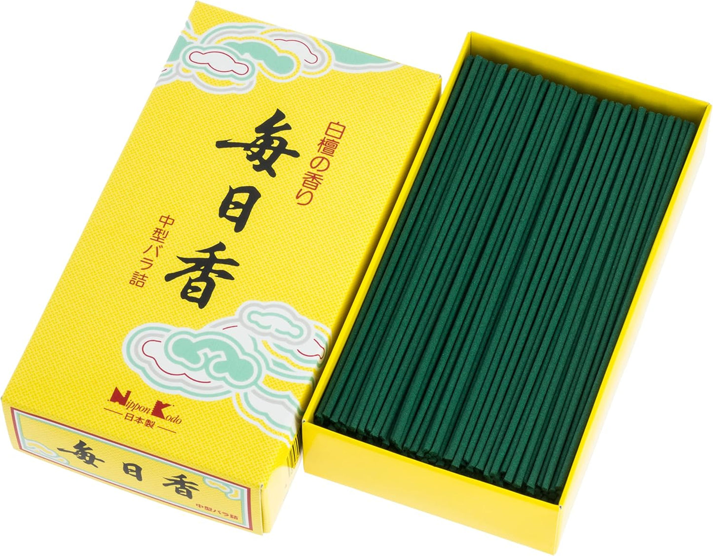 Nippon Kodo Mainichi KOH Sandalwood Incense Sticks - 220 Count (Pack of 1) - Sandalwood Scent - Incense