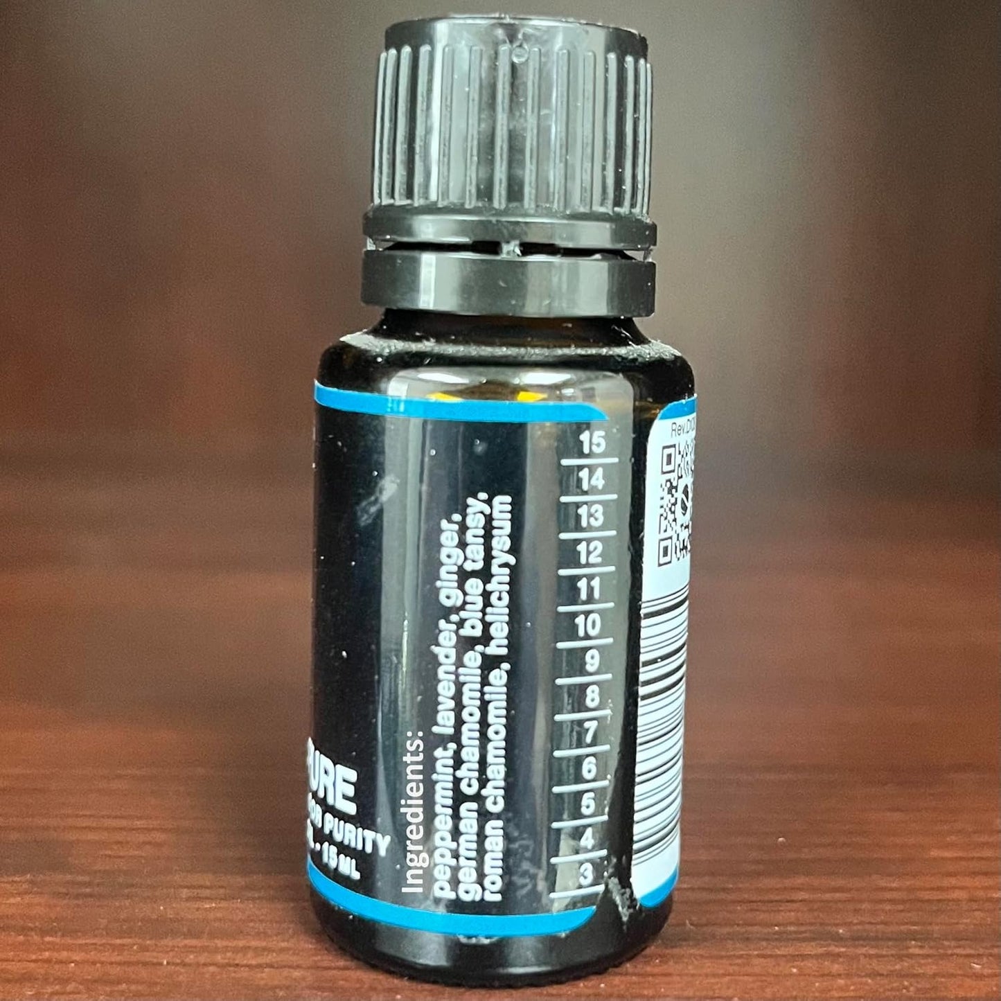 Nature’s Fusions MigraEase Pure Essential Oil Blend (15ml) - Peppermint, Lavender, Ginger, Roman & German Chamomile, Blue Tansy, and Helichrysum