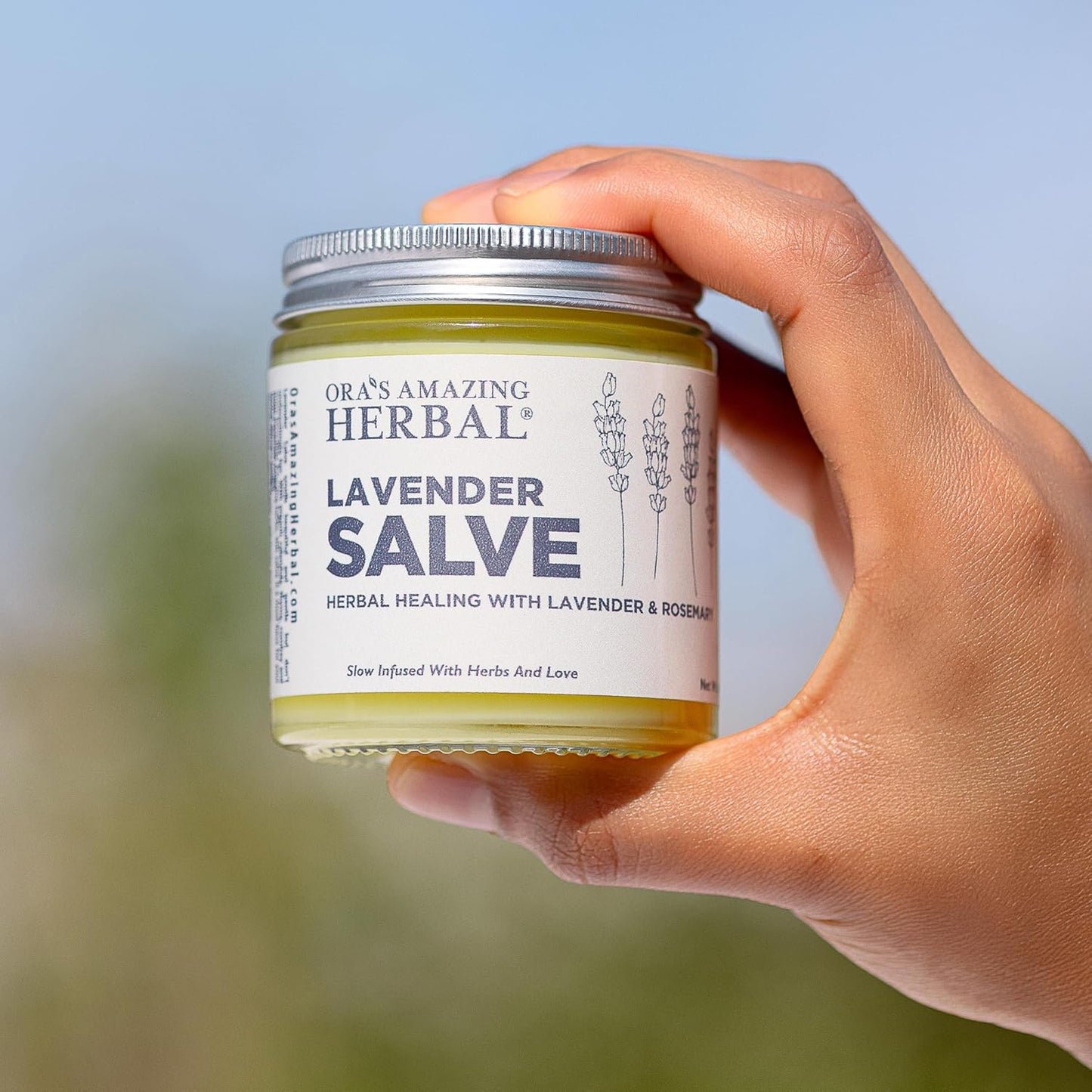 Lavender Salve Ointment, Sleep Balm, Lavender Essential Oil, Aromatherapy for Relaxation Anxiety Relief & Massage, Dry Skin Hand Repair Cream Calendula Coconut Oil, Ora's Amazing Herbal, 4 oz