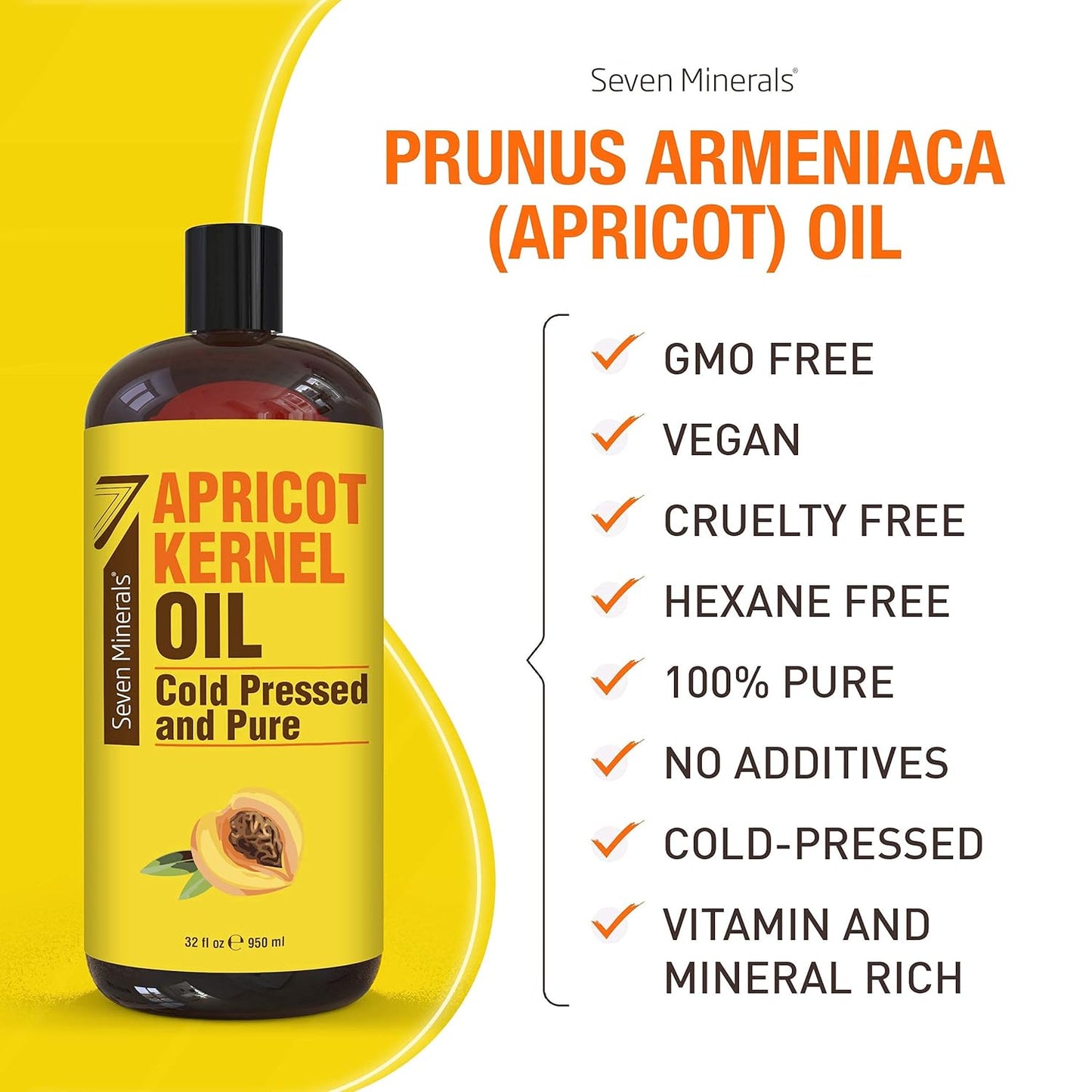 Seven Minerals Pure Fractionated Coconut Oil & Pure Apricot Kernel Oil