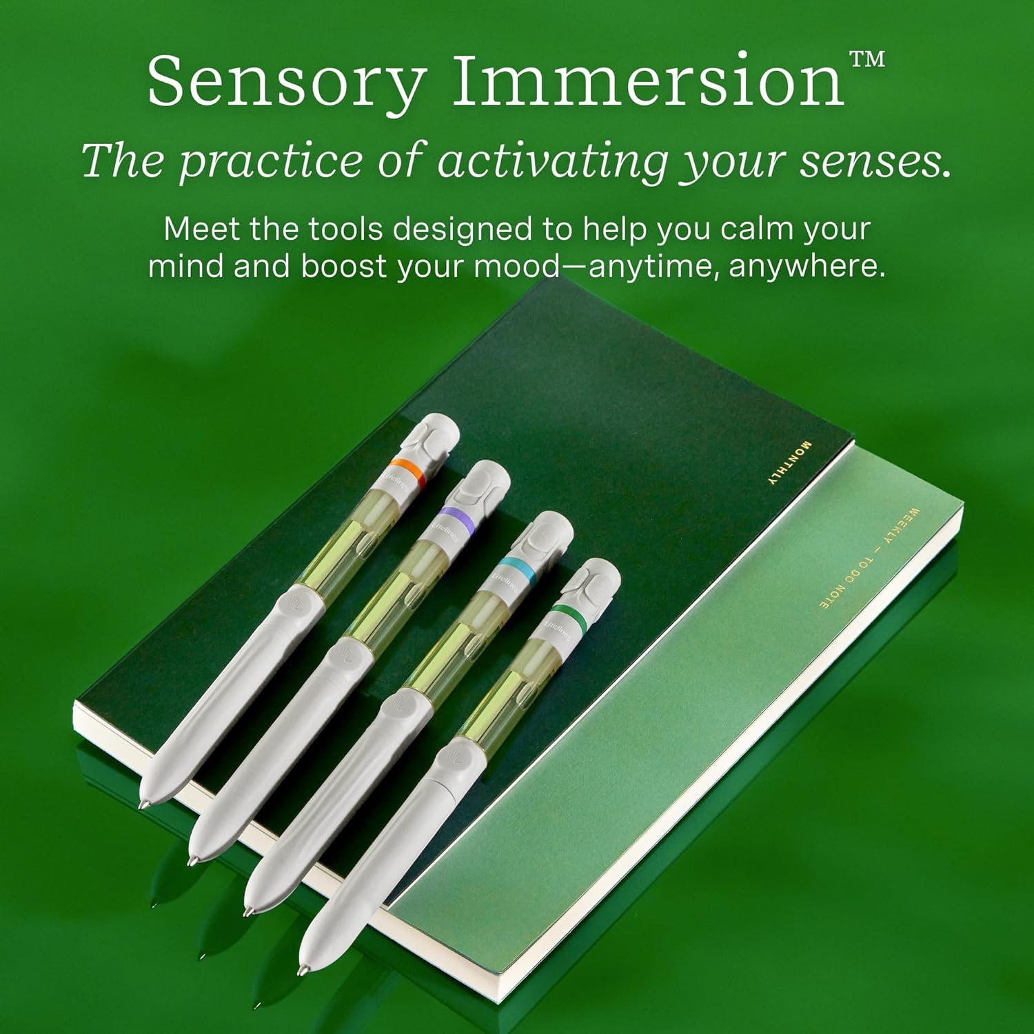 Lifelines Pen Diffuser Set, Nature's Escape 3-Pack – 1mm Black Ballpoint Pens with Scented Essential Oil Blends – Aromatherapy Diffuser & Sensory Immersion Diffuse Aroma As You Write