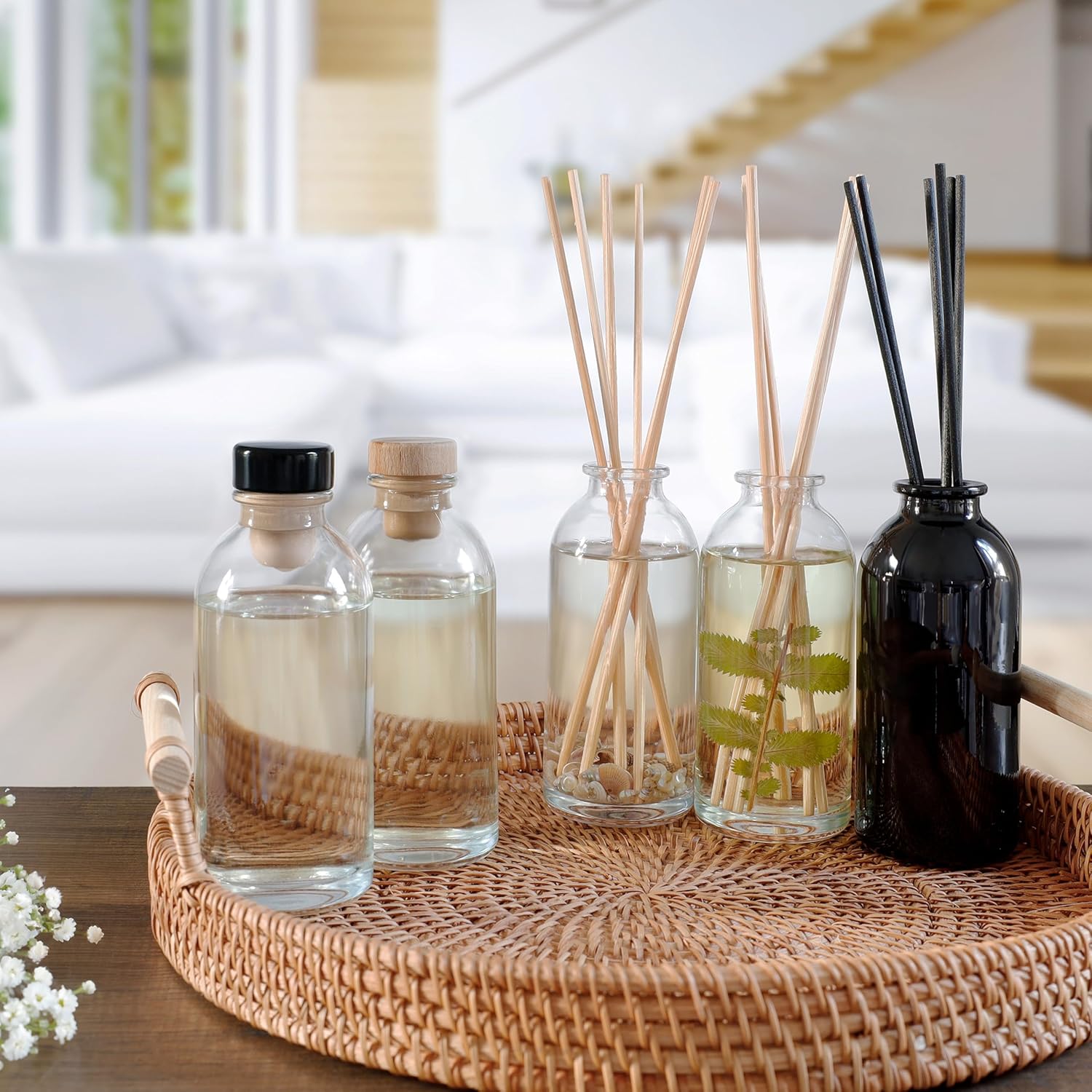 Urban Naturals Vetiver Home Fragrance Reed Diffuser Set | MAN CAVE: Vetiver, Oud, Warm Amber & Frankincense. an Elegant, Masculine Fragrance that Smells Like a Men's Cologne!