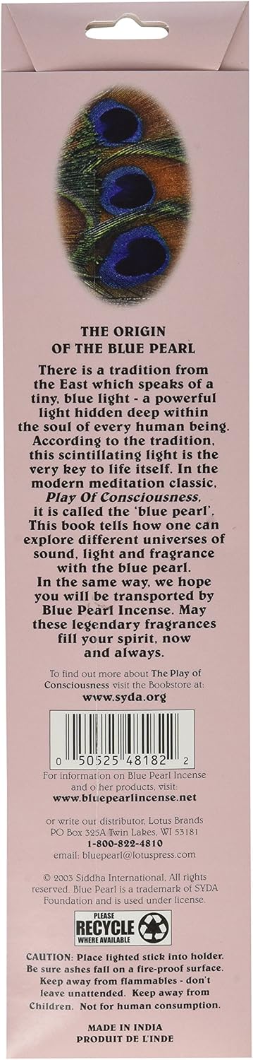 Blue Pearl Classic Fragrance Incense, Sandalwood Blossom, 20 Gram
