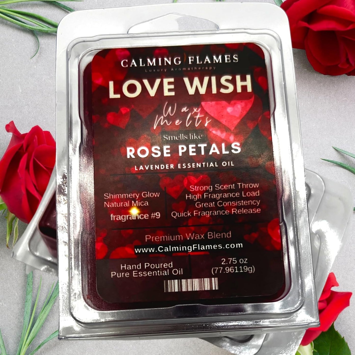 Rose Lavender Wax Melts (2 Pack) | Strong Floral Scent | Long Lasting | Romantic Home Fragrance | Handmade USA