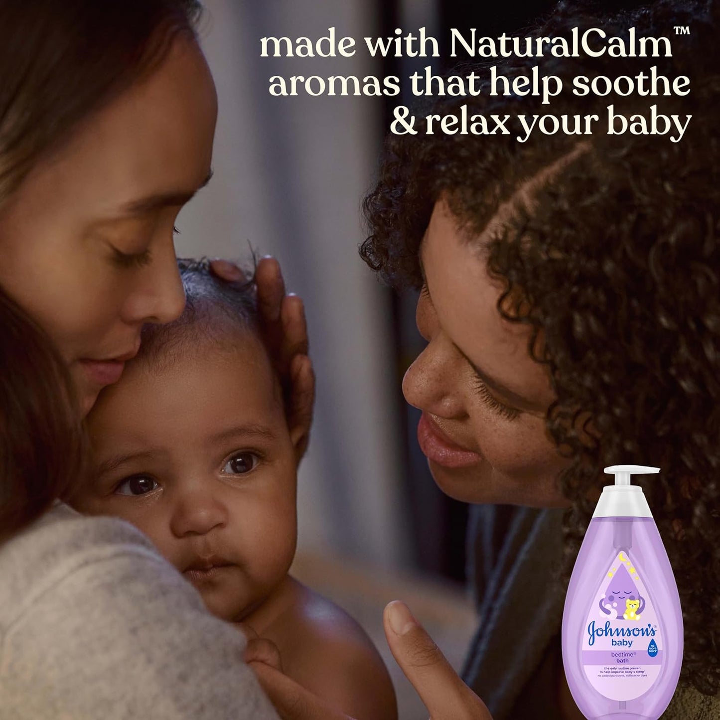 Johnson's Bedtime Baby Bath with Soothing NaturalCalm Aromas, Hypoallergenic & Tear-Free Liquid Baby Bath Formula, No Parabens, Sulfates, Dyes, or Phthalates, 27.1 fl. oz