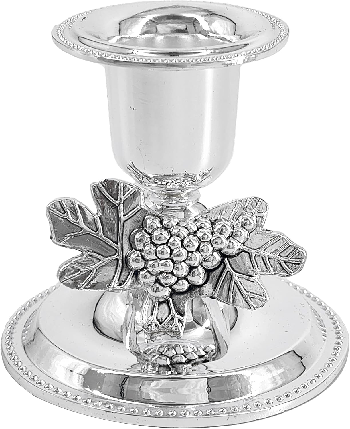 The Dreidel Company Shabbat Candlesticks Candle Holders Silver Plated, 2 Candlesticks Set (Single)