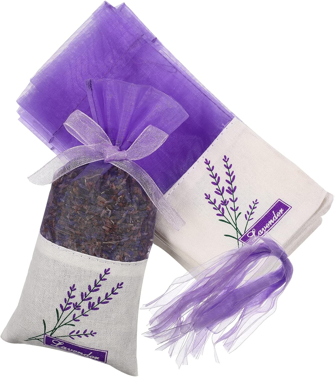 30 Pcs Lavender Sachet Bags Empty: Mesh Bags Drawstring, Mesh Bags for Potpourri Organza Bags Lavender Sachets for Drawers and Closets