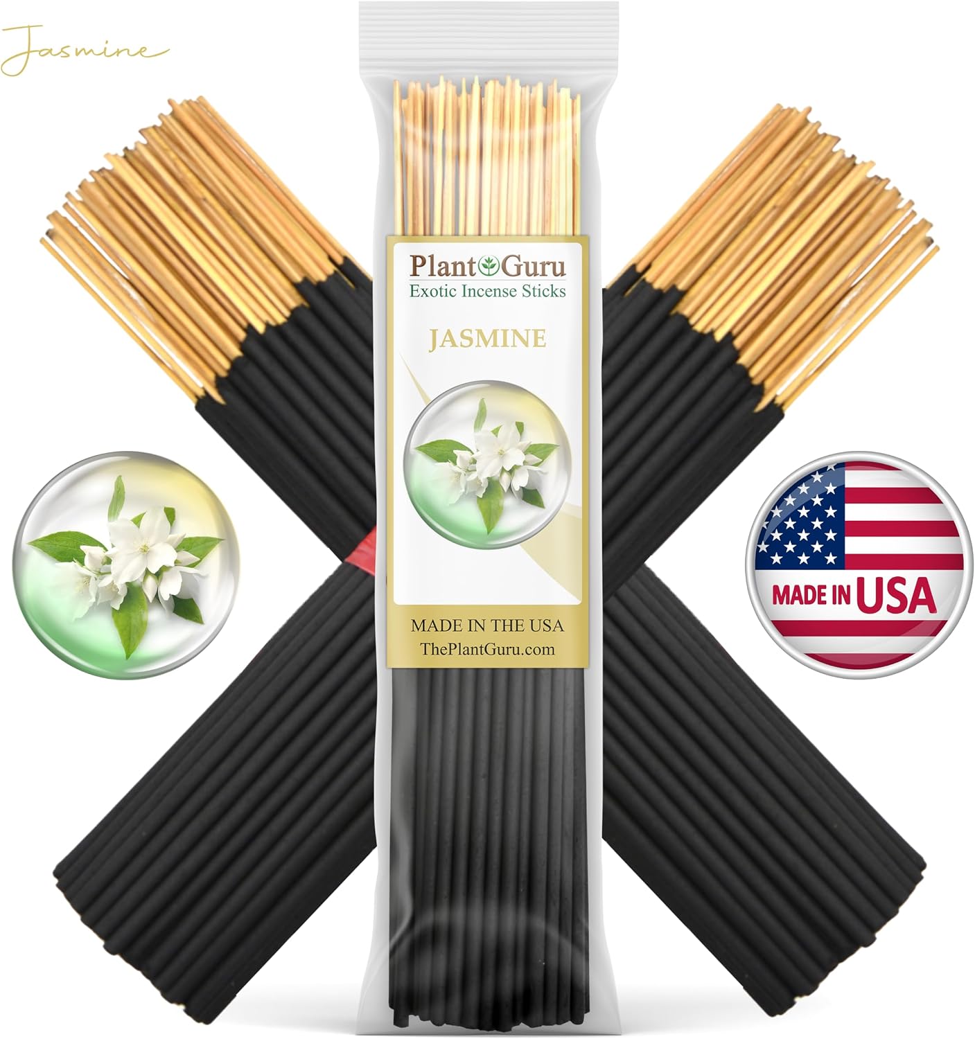Floral Incense Sticks Variety Set Bulk 500 Pack Sampler 7" Sticks - 5 Bundles of 100 Sticks Per Bundle. Gardenia, Japanese Cherry Blossom, Jasmine, Lavender, Red Rose.