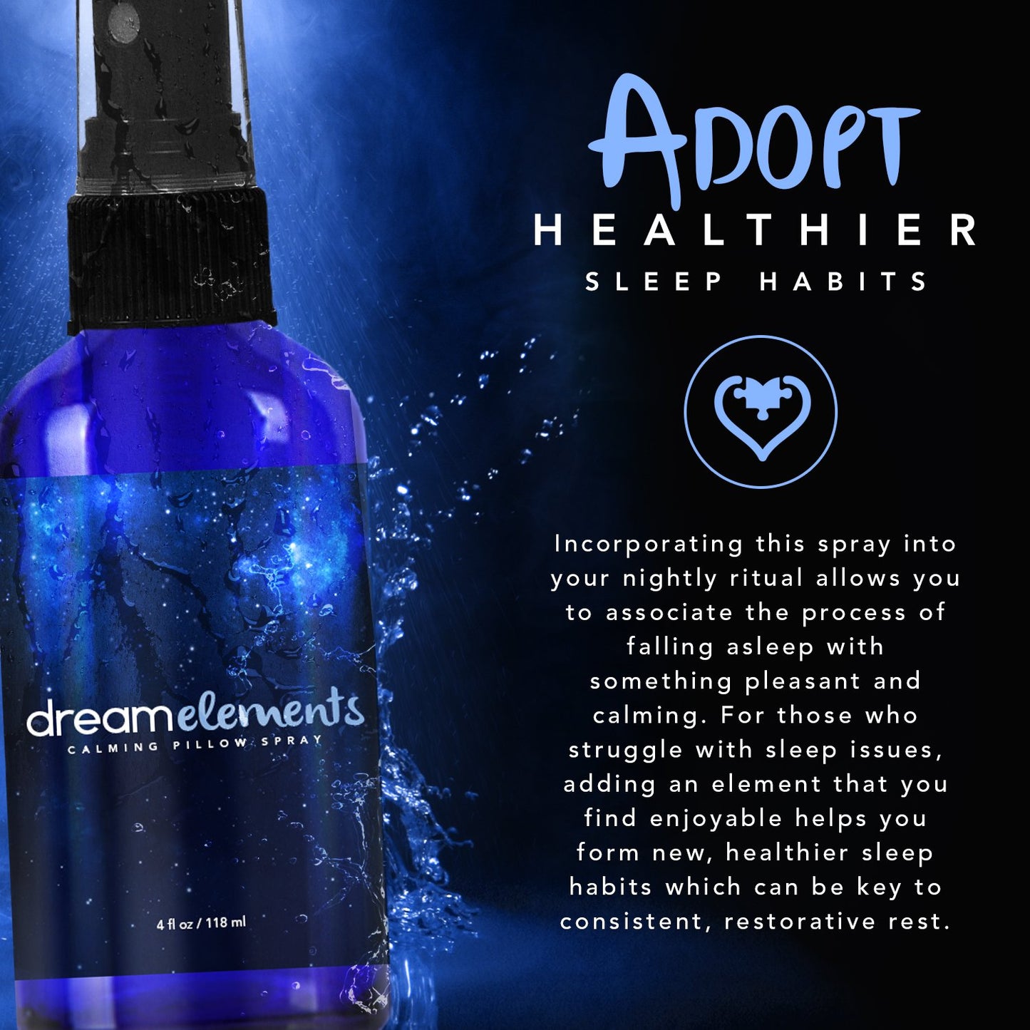 Calming Pillow Spray -- for Relaxation and Deep, Restful Sleep - Soothing Essential Oil Blend - Formulated with Lavender - Orange - Ylang-Ylang - Chamomile - and Vetiver (4oz)