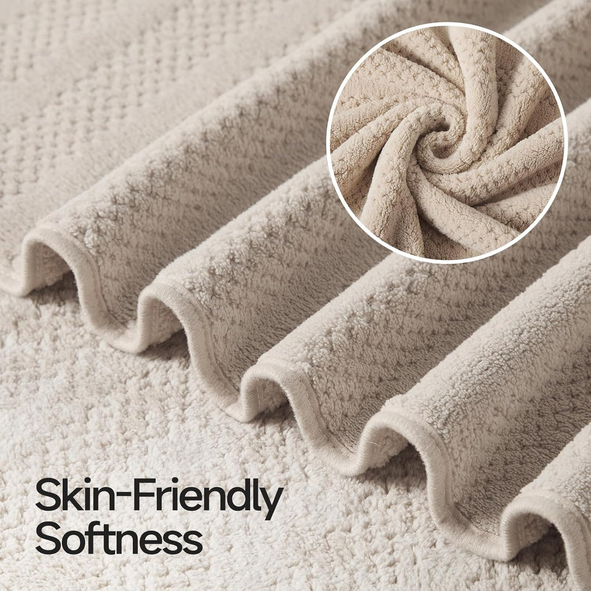 ecolook Microfiber Bath Towels Set of 4, 31 x 63 Inch Extra Large Bath Towel Set, Super Soft &amp; Highly Absorbent, Quick Dry Lightweight Towels for Bathroom, Gym, Spa, Pool &amp; Travel, Multicolor
