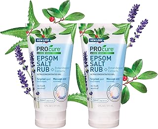 PROcure Epsom Salt Rub Gel - 2 Pack with Aloe Vera & Essential Oils