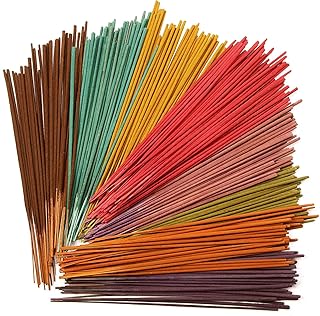 Hosley 480-Pack Assorted Incense Sticks, 12 Scents Incl. Nag Champa, Lavender, Dragon’s Blood, Grab Bag, Ideal for Meditation, Aromatherapy, Home, Gifts