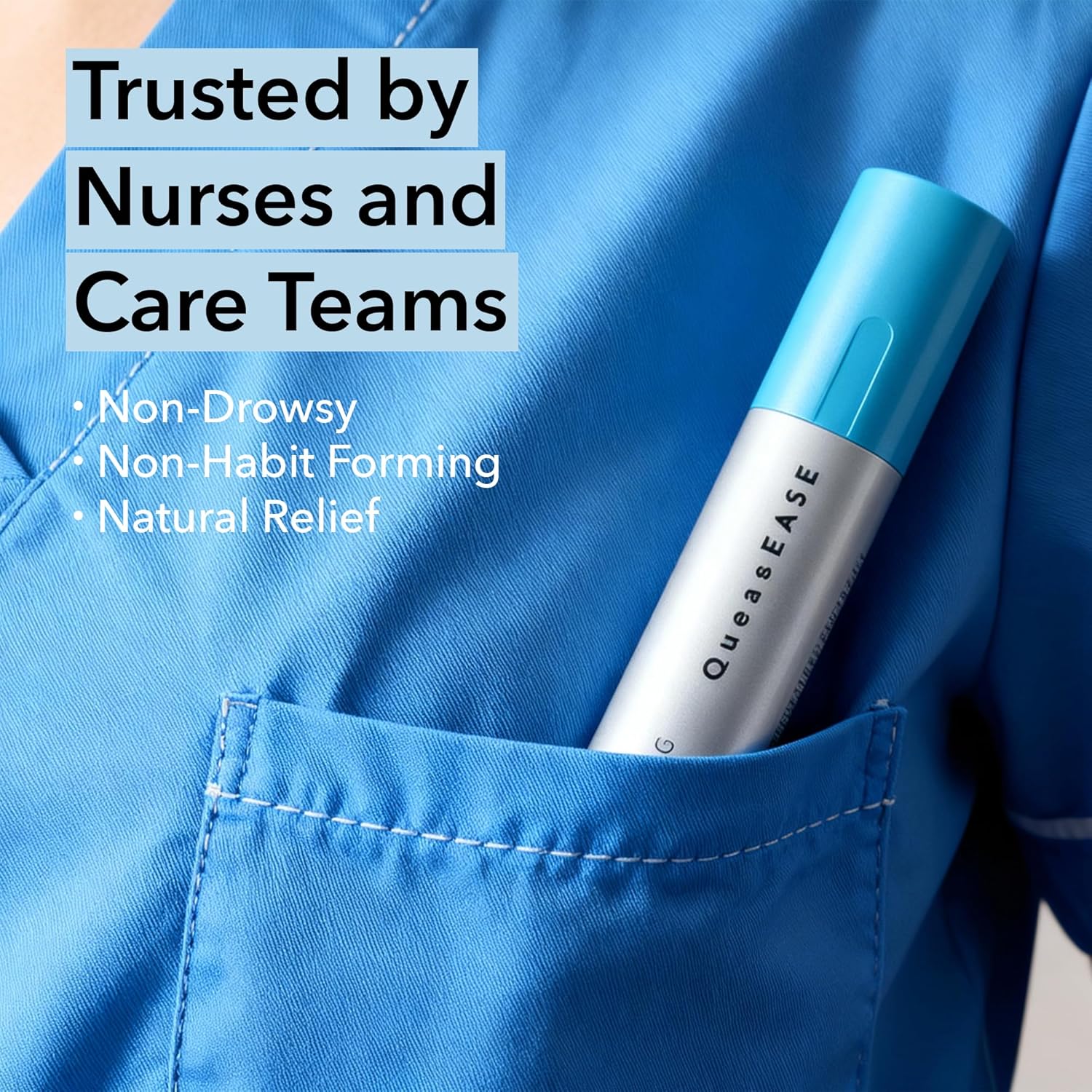 QueaseEASE Aromatic Nasal Inhaler for Nausea, Motion & Morning Sickness, GLP-1 Nausea, Chemo Queasiness, – Drug-Free Essential Oil Stick for Fast, Portable Relief from Queasy Moments