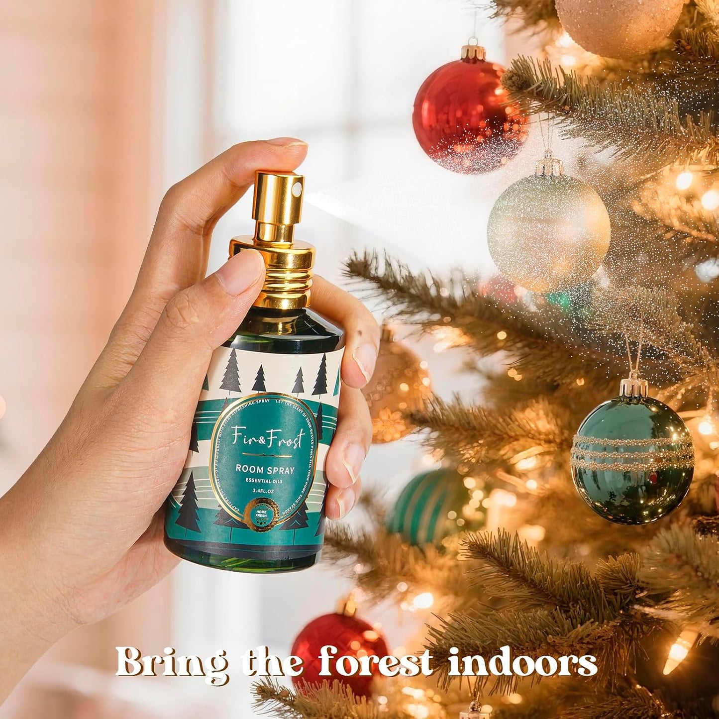 Fir Room Spray 2 Pack, 3.4oz/100ml Each – Long-Lasting Air Freshener & Odor Eliminator for Home, Bathroom, Bedroom & Office, Concentrated Room Spray