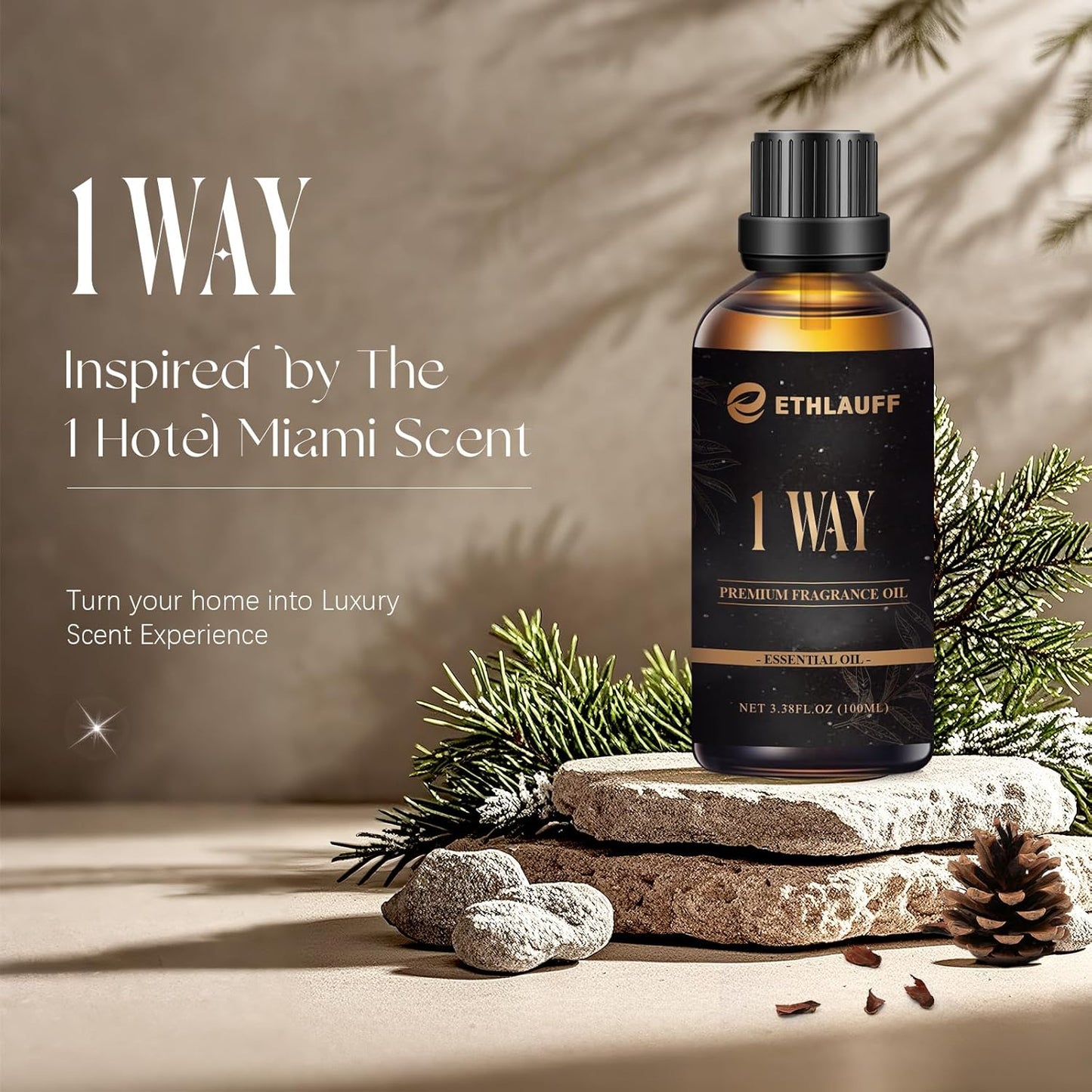 My Way Diffuser Oil, 100ML Hotel Diffuser Oil, Hotel Essential Oil，Aromatherapy Fragrance, Inspired by The 1 Miami Beach Scent | 3.38 fl oz