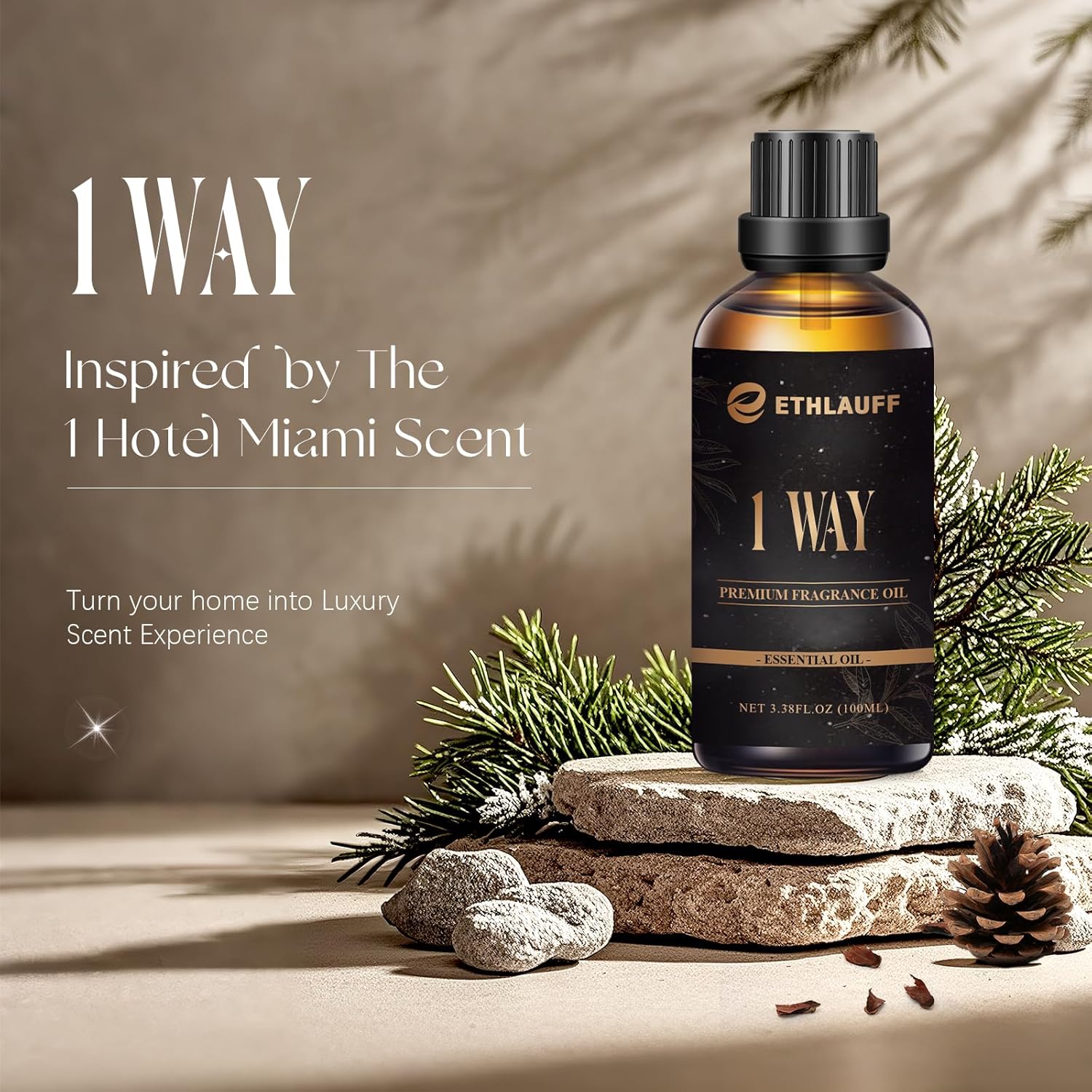 My Way Diffuser Oil, 100ML Hotel Diffuser Oil, Hotel Essential Oil，Aromatherapy Fragrance, Inspired by The 1 Miami Beach Scent | 3.38 fl oz